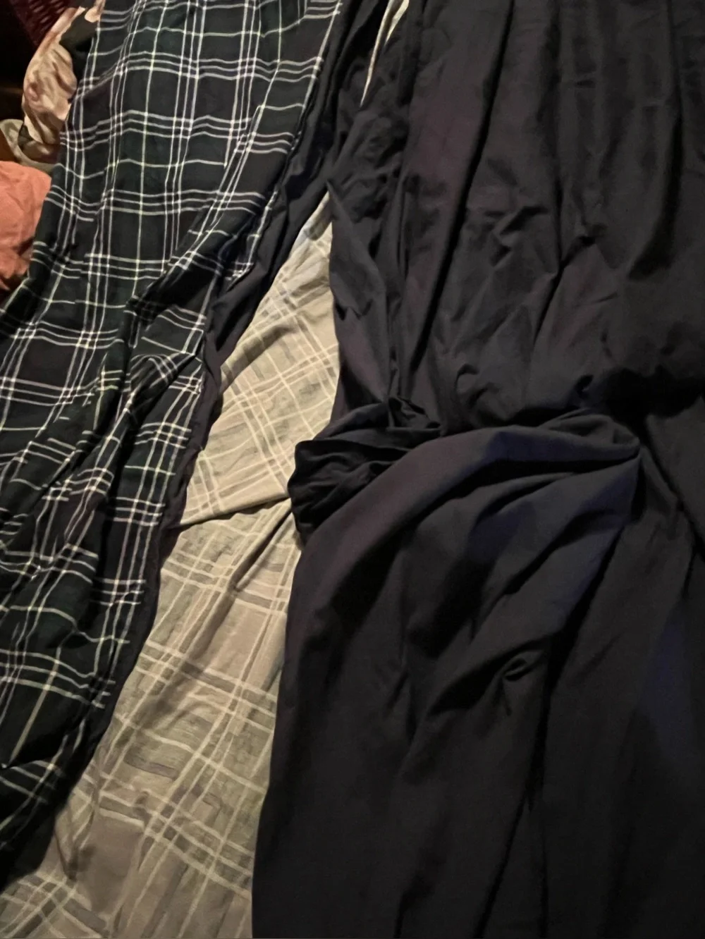Nautica ~ Duvet ~Navy Green Plaid Duvet Cover Set~ Quality~ 💯 % Cotton